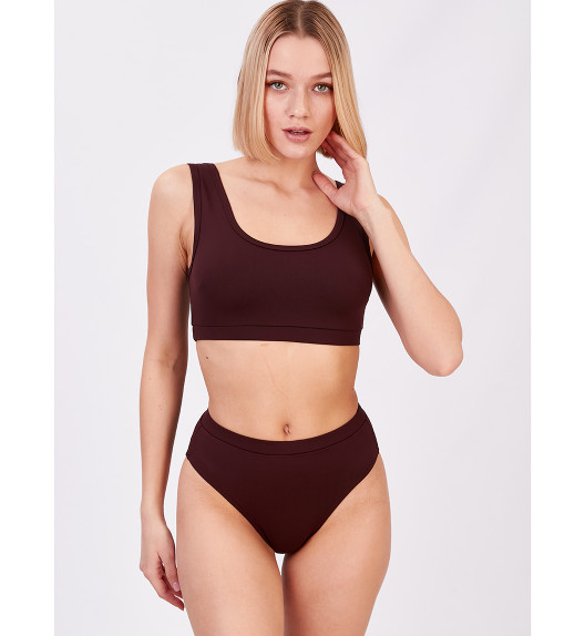 Шорты бордо High Cut