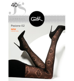 Колготки черные PASIONE 02 Gatta