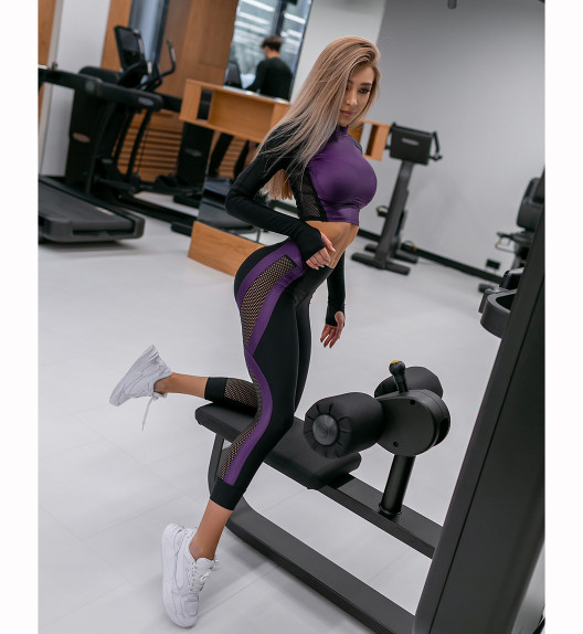 Лосины укороченные Move UP "Black & Limbo" Bona Fide