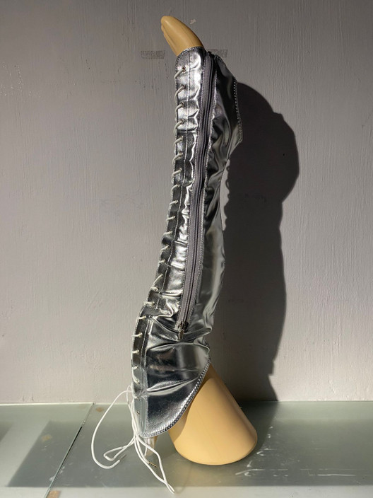 Краги с наколенниками серебро