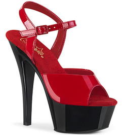 Туфли Pleaser красные с черным KISS209/R/B