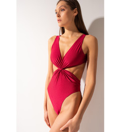 Боди бордовое Twist Shark