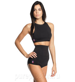 Топ черный High Neck Pole Fit