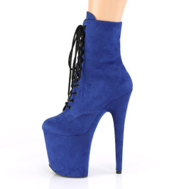 Ботильоны на платформе Pleaser синие замшевые FLAM1020FS/RYBLFS/M
