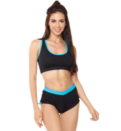 Топ черный с голубым Champion