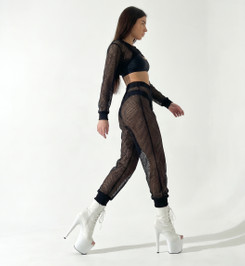 Джоггеры черные Jaya Mesh Polerina