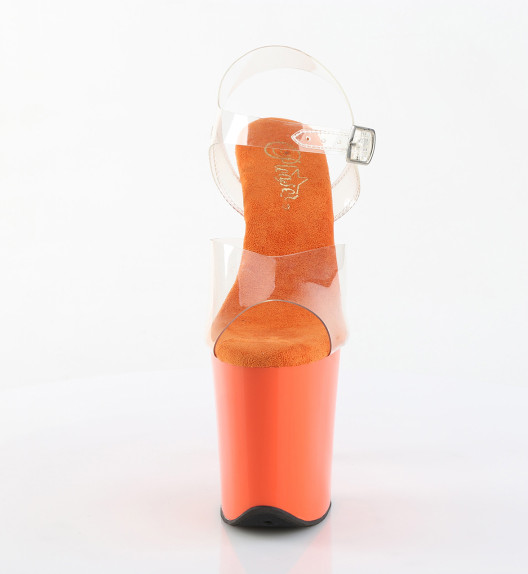 Стрипы силиконовые Pleaser оранжевые FLAM808/C/OG