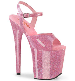 Стрипы Pleaser розовые с блеском FLAM809GP/BPG/M