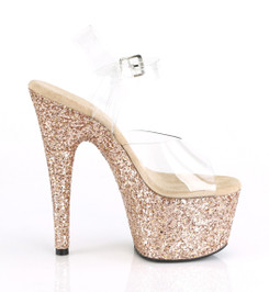 Босоножки Pleaser розовое золото ADO708LG/C/ROGLDG