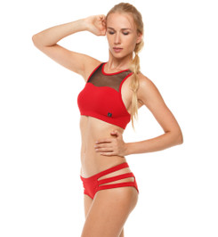 Топ красный Flow Mesh