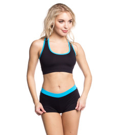 Шорты черные с голубым Champion Star