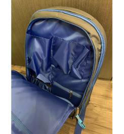 Рюкзак серый с голубыми молниями PoleDance