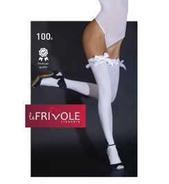 Чулки белые с бантами Le Frivole