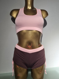 Шорты бордо с нежно-розовым Bielmann