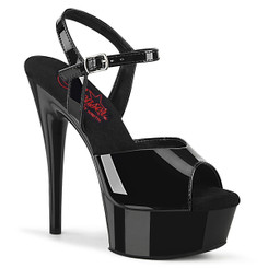 Босоножки на платформе Pleaser черные EXC609/B/M