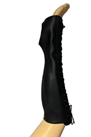 Краги до колена черные