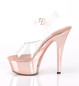 Туфли на платформе Pleaser розовые KISS208/C/ROGLDCH