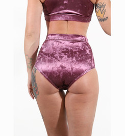 Шорты пурпурные бархатные Shanz Pin Up I-Style