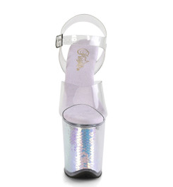 Стрипы Pleaser серебристые FLAM808MC/C/LVHG