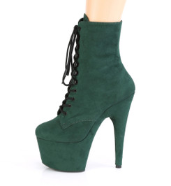 Ботильоны на платформе Pleaser изумрудные замшевые ADO1020FS/EMGNFS/M
