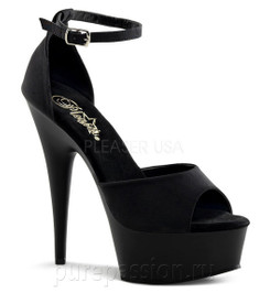 Туфли Pleaser черные DEL618PS/BPS/M