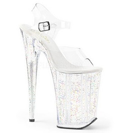 Босоножки Pleaser прозрачные с блестками INF908MG/C/M