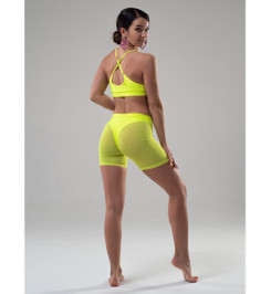 Велосипедки желтые из сетки Shadow Миди I-Style