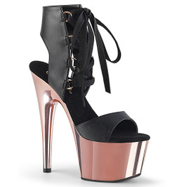 Босоножки Pleaser черные ADO700-14/BPU/ROGCH