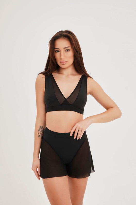 Топ черная сетка Serinity Shark