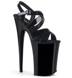 Босоножки Pleaser черные лаковые INF997/B/M