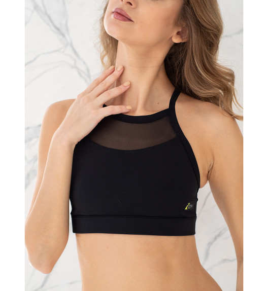 Топ черный с сеткой Hero I-Style