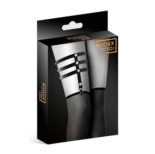 Подвязка-гартер черная Bijoux