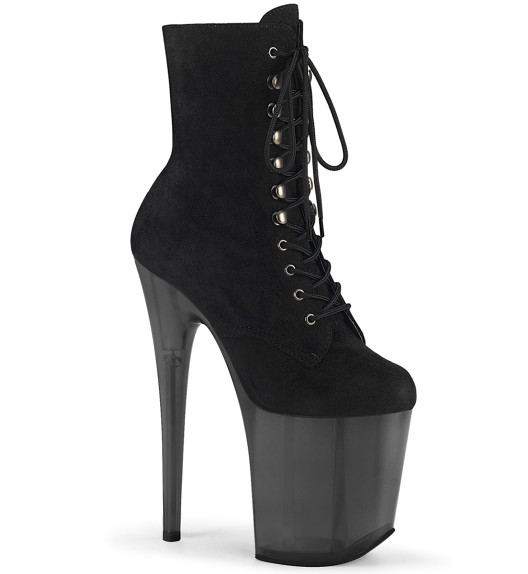Ботильоны на платформе Pleaser черные FLAM1020FST/BFS/B