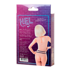 Пояс черный для чулок из стреп-лент Billie H.E.L.