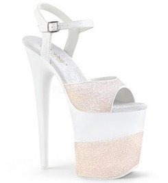 Стрипы Pleaser белые FLAM809-2G/OPG/M