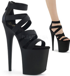 Стрипы Pleaser черные FLAM859/BELS-PU/M
