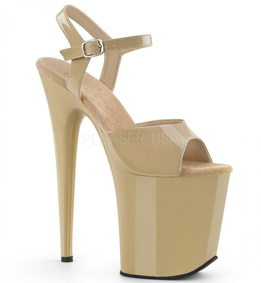 Стрипы Pleaser бежевые FLAM809/CR/M