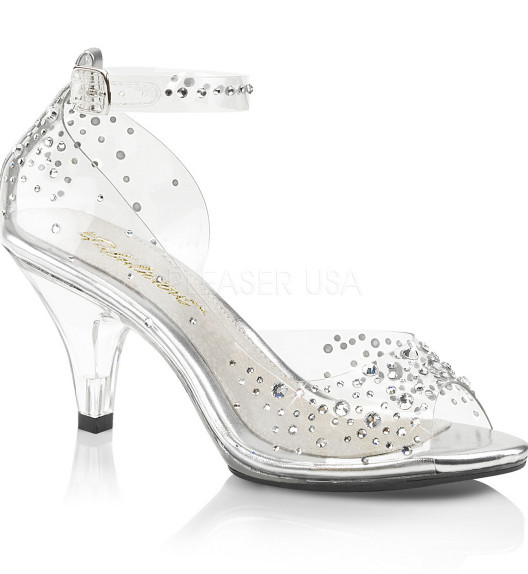 Босоножки Pleaser со стразами BEL330RS/C/M