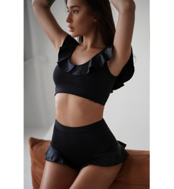 Топ черный mix Sun Shark