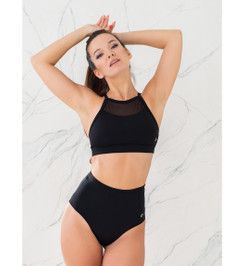 Топ черный с сеткой Hero I-Style