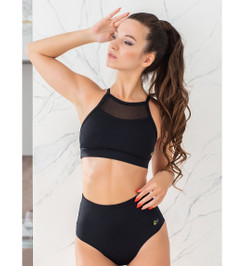 Топ черный с сеткой Hero I-Style