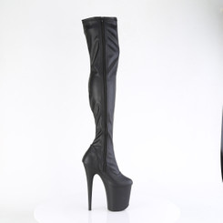 Ботфорты на платформе Pleaser черные матовые FLAM3000/BPU/M