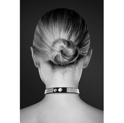 Чокер-сердечко черный с кристаллами Bijoux