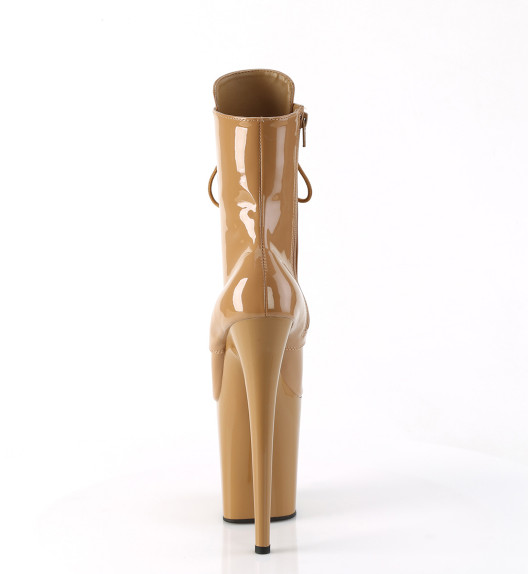 Ботильоны на платформе Pleaser бежевые FLAM1020/TF/M