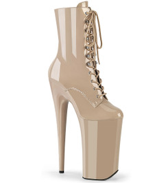 Ботильоны Pleaser бежевые лаковые BEY1020/ND/M