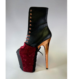 Защита на стрипы бархатная бордовая Lace