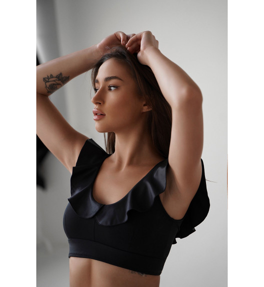 Топ черный mix Sun Shark