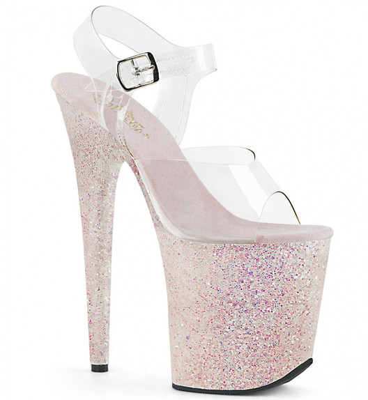 Стрипы Pleaser белые FLAM808LG/C/OPG