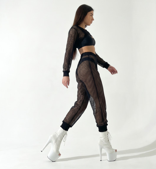 Джоггеры черные Jaya Mesh Polerina