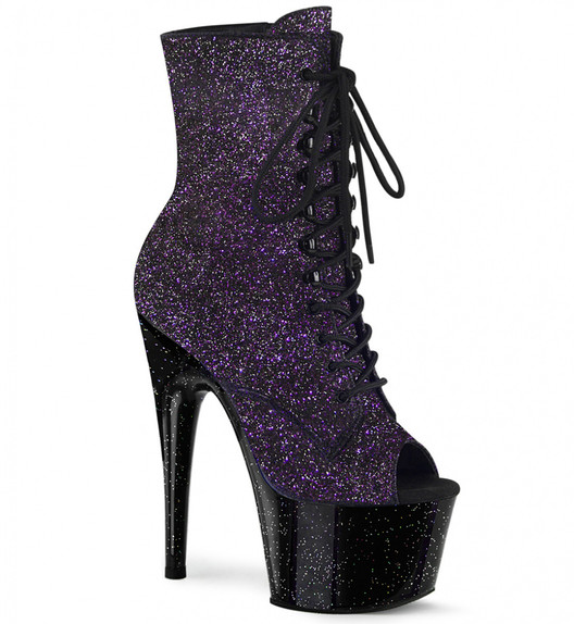 Ботильоны на платформе Pleaser Звездное небо ADO1021MG/PPG/B